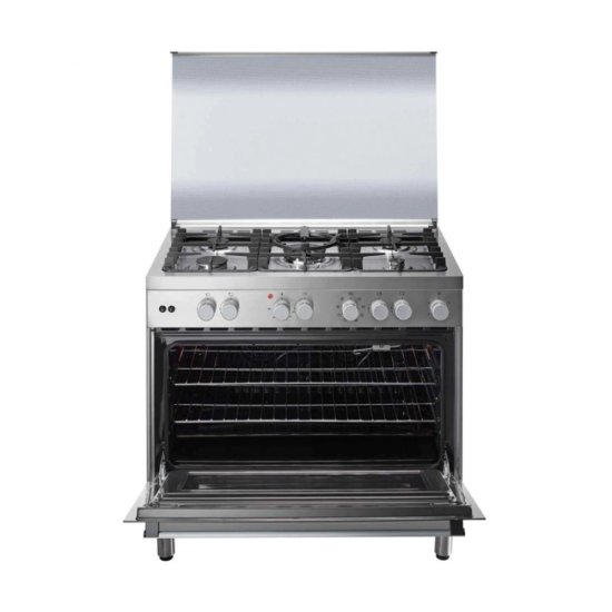 Electrolux 90cm Freestanding Gas Cooker+130L Elec. Oven EKM9689X - Click Image to Close