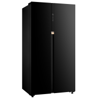 Toshiba 623L Side by Side Fridge Black Glass GR-RS780WI-PGY(22)