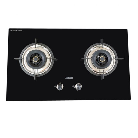 Zanussi 76cm 2 Brass Burner Built-In Gas Hob [ZHG-7205BA] - Click Image to Close