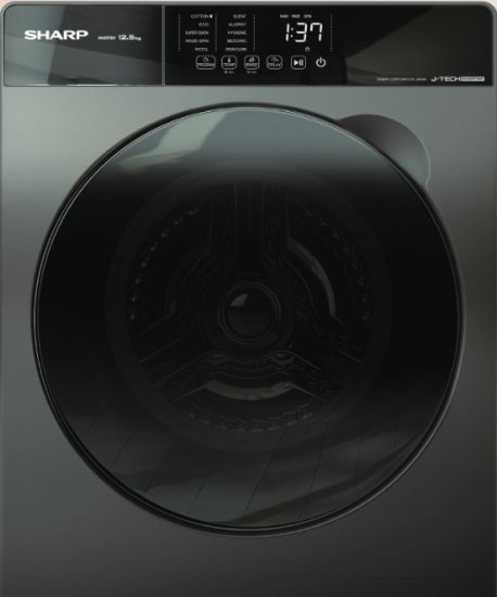 Sharp 12.5kg Front Load Washing Machine [ESFK1252SMG] - Click Image to Close