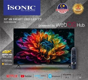 iSONIC 55" 4K UHD Smart LED TV powered by webOS [IS55UHD19W]