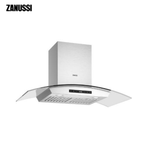 Zanussi 90cm Chimney Curved Glass Hood 1300m³/Hr [ZHC9791X]