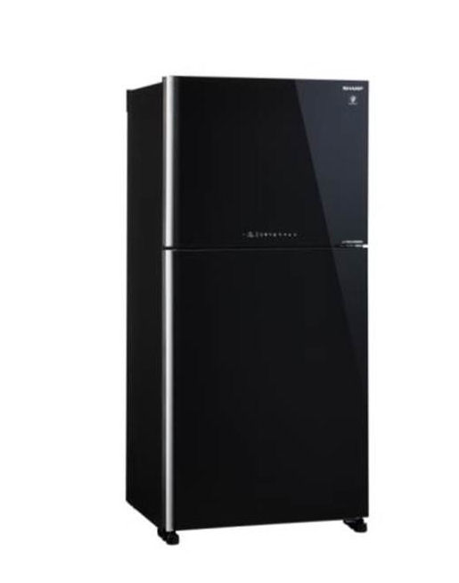 Sharp 720L 2 Door Pelican Fridge (Black Glass) [SJP-88MFGK]